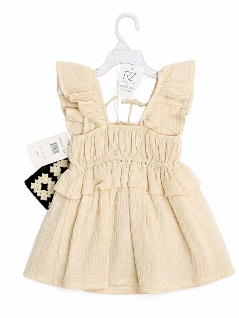 NEW - Rachel Zoe Littles Girls 3T Cream Crochet Dress & Crossbody Purse Set